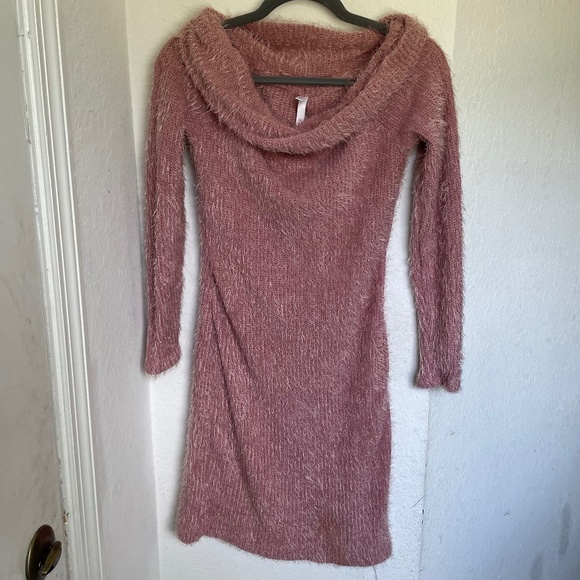 Women’s Fuzzy Sweater Dress - Picture 1 of 2
